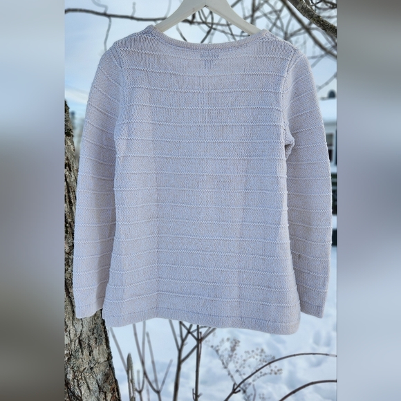 L.L Bean Oatmeal Cotton Sweater sz M - Picture 8 of 10